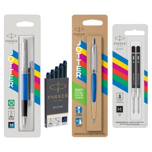 Parker Komplekts: Tintes pildspalva + kārtridži + Lodīšu pildspalva + Lodīšu pildspalvu uzpilde 2096858+1950385+2076052+2136231