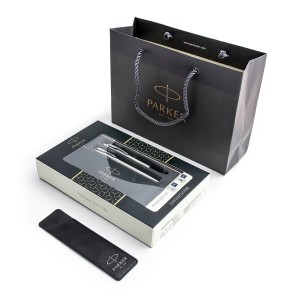 Parker IM Steel CT pildspalvas un lodīšu pildspalvas komplekts ar korpusu un dāvanu maisiņu