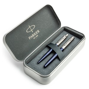 Parker Jotter Royal Blue CT pildspalvas un lodīšu pildspalvas komplekts metāla kastītē