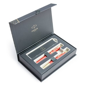 Parker IM Premium Red GT Tintes pildspalva + Pildspalvu komplekts 2143650 + 2143644