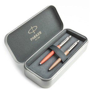 Parker Jotter Originals Coral un Beige pildspalvu dāvanu komplekts ar metāla korpusu