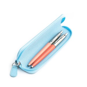 Parker Jotter Originals Powder Pink un Coral lodīšu pildspalvu dāvanu komplekts ar zilu korpusu