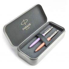 Parker Jotter Originals Lilac un Powder Pink Lodīšu pildspalvu dāvanu komplekts ar metāla korpusu