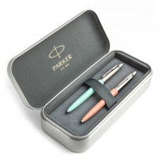 Parker Jotter Originals Mint un Powder Pink Lodīšu pildspalvu dāvanu komplekts ar metāla korpusu