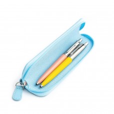 Parker Jotter Originals Powder Pink un Yellow Lodīšu pildspalvu dāvanu komplekts ar zilu korpusu