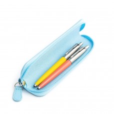 Parker Jotter Originals Yellow un Coral Lodīšu pildspalvu dāvanu komplekts ar zilu korpusu
