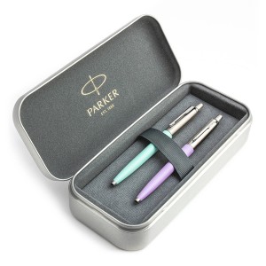 Parker Jotter Originals Mint un Lilac Lodīšu pildspalvu dāvanu komplekts ar metāla korpusu