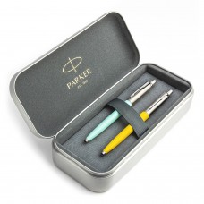 Parker Jotter Originals Mint un Yellow Lodīšu pildspalvu dāvanu komplekts ar metāla korpusu Parker Jotter Originals Mint un Yellow Lodīšu pildspalvu dāvanu komplekts ar metāla korpusu