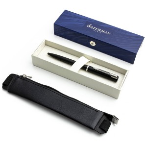 Waterman Allure Black Lodīšu pildspalvu komplekts ar melnu korpusu