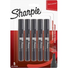 Sharpie pastāvīgais marķieris W10 melns 5 gab. - S0187958