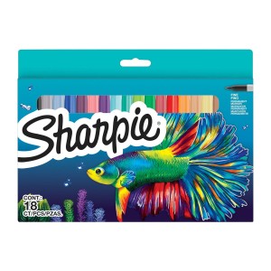 Sharpie smalko marķieru komplekts Fish Fine ar 18 krāsām - 2201230