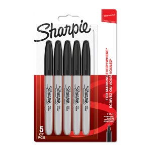 Smalki melni marķieri Sharpie (blisteris ar 5 gab.) - 1986051