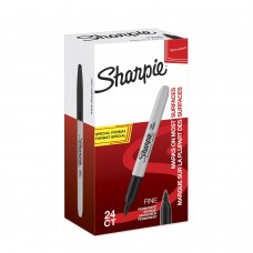 Smalki melni marķieri Sharpie (24 gab., kartona kārbā) - 2077128