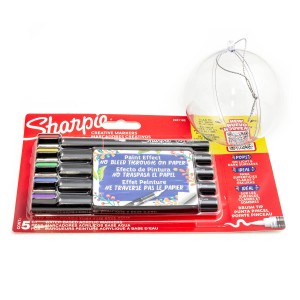 Sharpie radošie akrila marķieri 5 krāsas ar otas uzgalīti un krāsojamo bumbu
