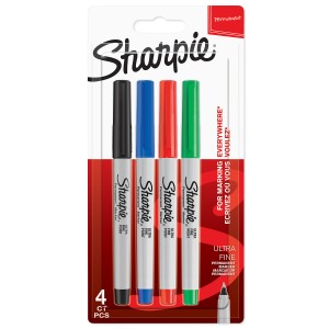 Sharpie Ultra Fine ultra smalks standarta krāsu maisījums 4 gab. 0,5 mm - 1985879