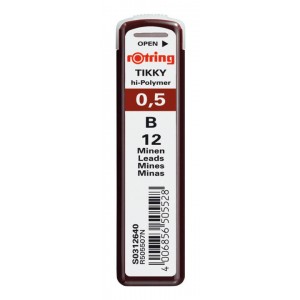 Grafīts Rotring Tikky 0,5 mm B 12 gab. - S0312640