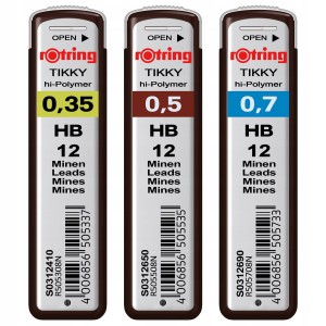 Rotring grafīti 0.35mm / 0.5mm / 0.7mm 3 pak
