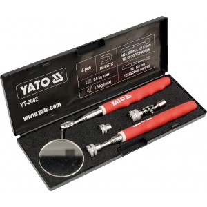 YATO pārbaudes komplekts teleskopiskais spogulis + magnētiskais satvērējs - yt-0662