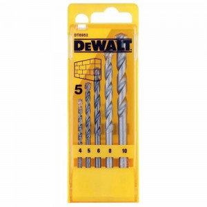 Cilindrisko mūra urbju komplekts 4-10mm 5gab. DeWalt DT6952-QZ