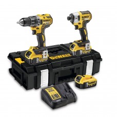2 instrumentu kombinētais komplekts urbjmašīna/durbtnis + triecienurbjmašīna 18V XR 3x5Ah DeWalt 2 instrumentu kombinētais komplekts urbjmašīna/durbtnis + triecienurbjmašīna 18V XR 3x5Ah DeWalt