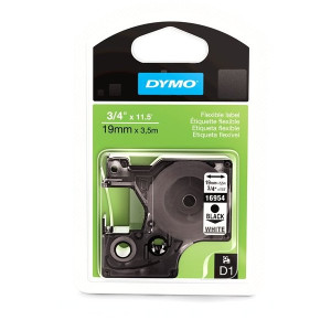 DYMO D1 lente, poliesters 19 mm x 5,5 m / melns uz balta (16960 / S0718070) - S0718070